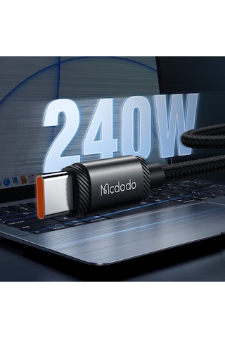 Mcdodo Ca 3681 240w Type-c To Type-c Şarj Kablosu, Siyah 2 M