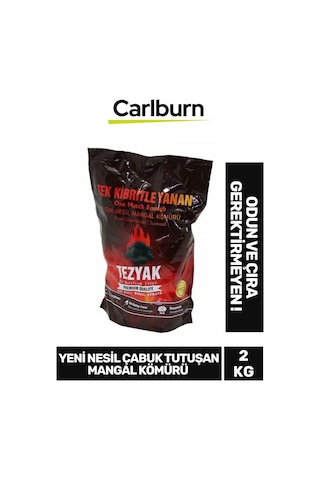 Yeni Nesil Çıra Odun Gerektirmez Çabuk Tutuşan Tek Kibritle Yüksek Isıyla Yanan Mangal Kömürü 2 Kg Çok Renkli