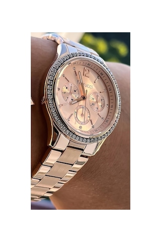 Ferrucci Fc06989 Rosegold Çelik Taşlı Şık Kadın Kol Saat+bileklik