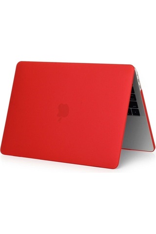 Macbook Air 13.6 İnç A2681 Uyumlu M2 - A3113 M3 A3240 M4 Çip Kılıf Hardcase Kırmızı