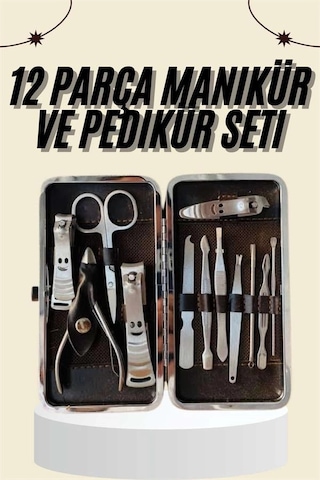 Zenvia Tırnak Bakımı Tırnak Makası Profesyonel 12 Parça El Ayak Manikür Pedikür Seti Znv2026
