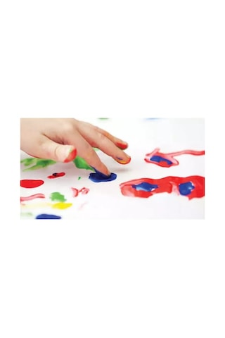 35x50 Resim Defteri + Parmak Boyası Baskı Seti Ponpon Fırçalı Set Yıkanabilir Çok Renkli