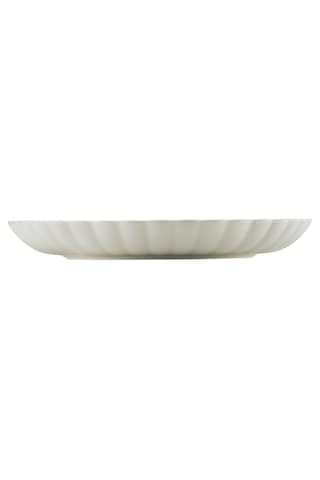 Kütahya Porselen Bone Luz Krem Pasta Tabağı 21cm Tekli Krem