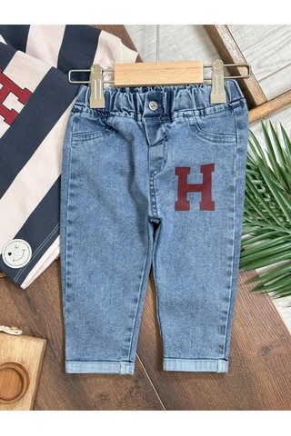 Şerit Çizgili Detaylı Likralı Polo Yaka Erkek Bebek Takım Lacivert