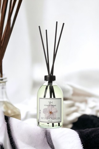 Vivaldi Home Beyaz Çiçekler Çubuklu Oda Kokusu Esansiyel Uçucu Yağ 100 ML