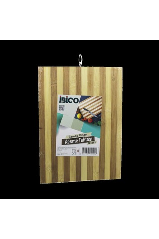Bambu Kesme Tahtası 26x36x1.2 Cm Metal Kulplu Açık Ceviz
