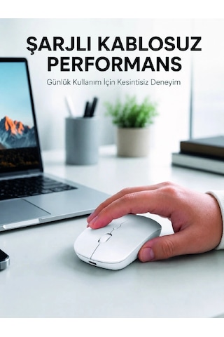 5000 Dpı Bluetooth Kablosuz Mouse Hafif Ergonomik Sessiz Wireless Fare Mi