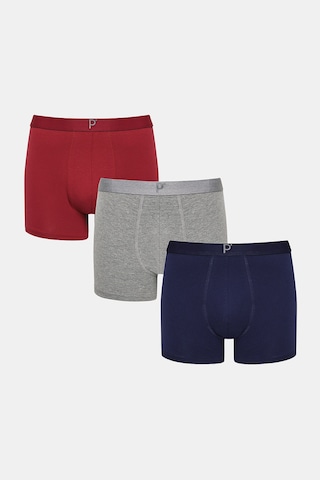 Penti Burgundy 3lü Çok Renkli Boxer Plq3ze9z23sk-mıx Çok Renkli