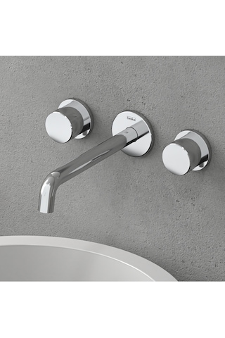 Teska E 5216 Tria Ankastre Lavabo Bataryası Krom