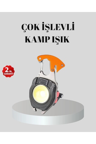 Zhltools Çok Fonksiyonlu Anahtarlık Fener Güçlü Led Işıklı, Şarjlı, Düdüklü Ve Tornavidalı Mini El Feneri