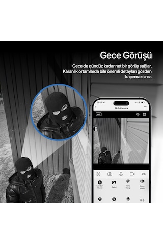 Xenon Smart Dış Mekan Wi-Fi Güvenlik Kamerası FHD Gece Görüşü Çift Yönlü Ses ve Led Aydınlatma X7266