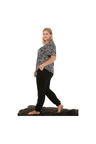 Myline Kadın Ev Rahatlığı Paçası Lastikli Pijama Takımı