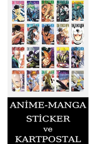 One Punch Man 6-25 Eksiksiz Manga Seti 20 Kitap / Tek Yumruk / Anime-manga Sticker Ve Kartpostal