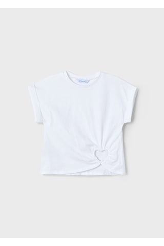 Mayoral Kız Çocuk Crop T-shirt 3006m Beyaz