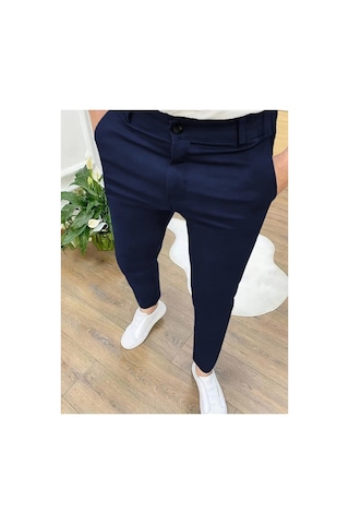 Butik İstanbul Erkek Cepli Slimfit Atlas Pantolon Lacivert