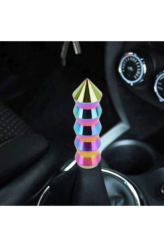 Sones Universal Araç Renkli Uzun Koni Şekli Dişli Kafası Vites Topuzu