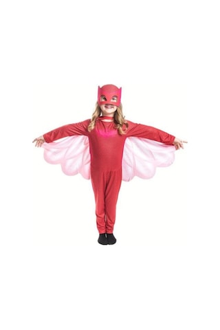 Sedirli Pija Maskeliler Owlette Kırmızı Baykuş Kız Maskeli Kostüm Çok Renkli