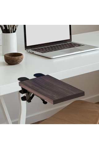 Suntek Ahşap Bilgisayar Kol Dayanağı Bilek Mouse Pad Kahve