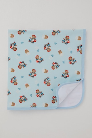 Breeze Yenidoğan Bebek Battaniyesi Pizza Kuryecisi Sevimli Ayıcık Desenli Standart , Bebe Mavisi