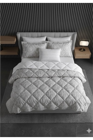 Clasy Çift Kişilik Ranforce Yorgan Sorti Gri Çok Renkli