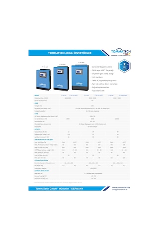 Tommatech 12 V V 1000 W W Akıllı Mppt İnvertör 220 Çevirici İnverter