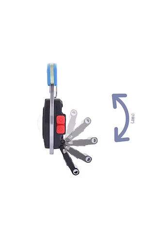 Wison Çok Fonksiyonlu Şarjlı Anahtarlıklı Kamp Feneri Çakmaklı Işıldak Siyah