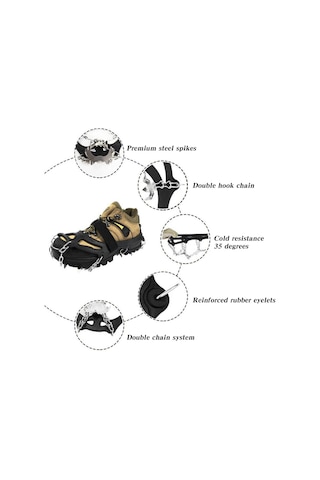 Vkemall "26 Dişli Paslanmaz Çelik Buz Tırmanış Ayakkabı Kızağı - Her Zemin İçin Kaymaz Taban"