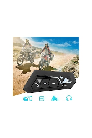 Torima 22 Bluetooth Motosiklet Kulaklığı Intercom Siyah Motorsiklet Kulaklık