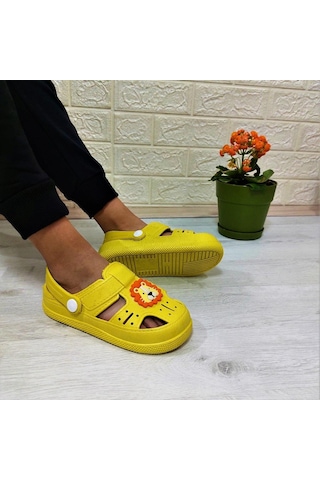Da-ye 1001 P Sarı Önü Kapalı Yumuşacık Kaydırmaz Sandalet & Terlik 001