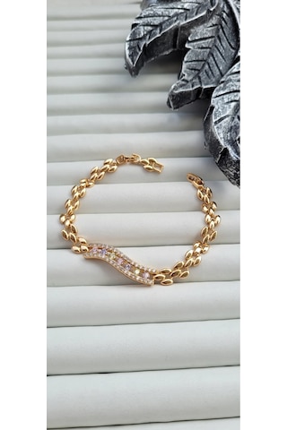 Xuping Renkli Taşlı Gold Kadın Bileklik Altın