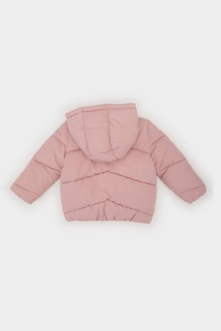 Defacto Kız Bebek Rüzgar Geçirmez Su İtici Kapüşonlu Şişme Mont E7360a525aubr86 Pembe
