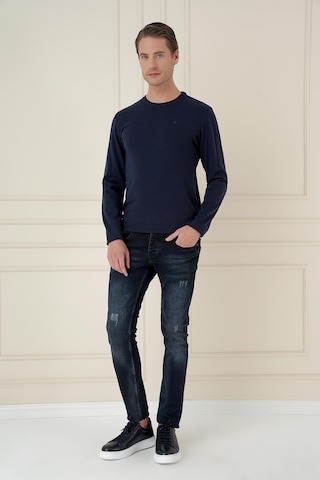 Efor Tr 875 Slim Fit Lacivert Klasik Triko Lacivert