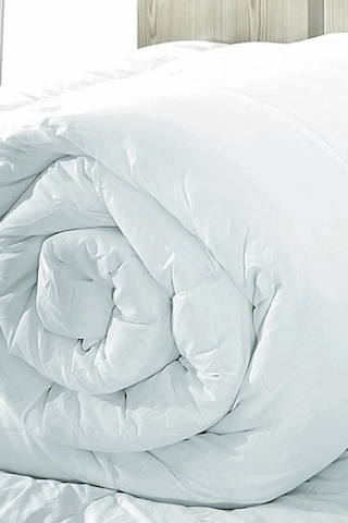 Antialerjik Silikon Tek Kişilik Yorgan Microfiber Yastık Hediyeli Beyaz
