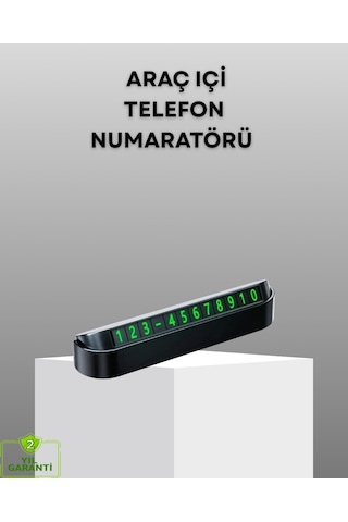 Gri Alüminyum Araç İçi Telefon Numaratörü - Dayanıklı Modern Ve Net Görünürlük Sağlayan Tasarım