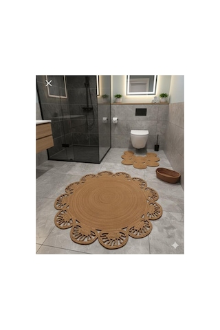 Hasır,jüt, Kilim, Paspas, Mutfak Halısı, Banyo Paspası, Halı,yolluk,4 Lü Takım Daire Bambu Bambu