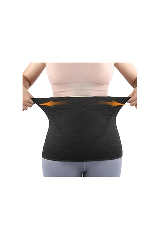 Suntek Bel Isıtıcı Kemer Karın Alt Kış Rahat Koruyucu Sarma Siyah