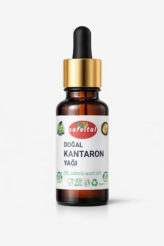Safvital Kantaron Yağı 20 Ml Maserasyon Saf Bitkisel Nemlendirici Yağ Doğal Cilt Bakımı Ve Besleyici Yağ
