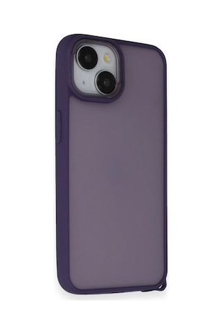 Apple Uyumlu iPhone 14 Kılıf Elegant Kapak - Derin Mor