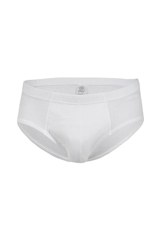 3 Adet Yıldız Erkek Pamuklu Ribana Slip Külot 07e Beyaz