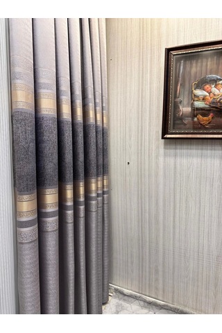 Nivemeshome St.pierre Ft614320 V 5403 Gri 1/3 Sık Pileli Fon Perde Apm Gri