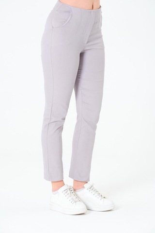 Sortie Collection Tek Düğmeli Gabardin Pantalon Gri