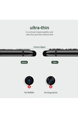 Apple Uyumlu iPhone 16 Plus - 16 Metal Çerçeveli Kamera Koruma Lensi