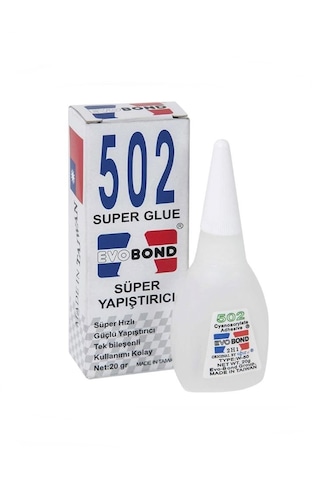 502 Japon Yapıştırıcı 3 Adet Evobond 502 Süper Yapıştırıcı 20gr