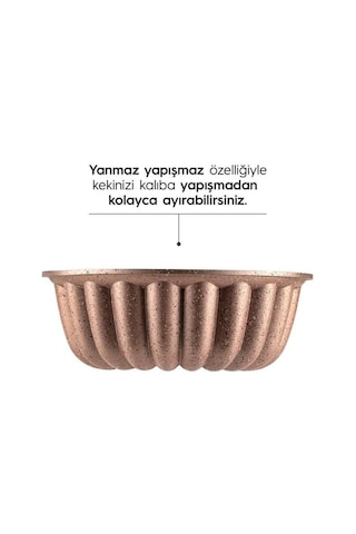 Nehir Açelya Rose Gold Döküm Kek Kalıbı 25cm Rose Gold