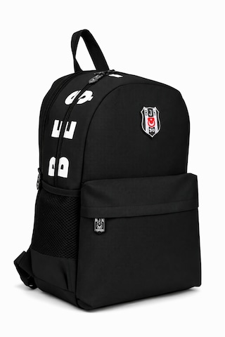 Beşiktaş Lisanslı 3 Bölmeli Sırt Çantası - Laptop Gözlü Su İtici Baskı Detaylı Okul Çantası Siyah
