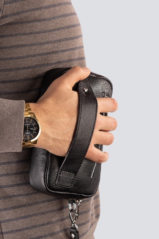 Westbag Unisex Hakiki Dana Derisi El Geçmeli Portföy Çanta Premium Kalite Günlük Clutch Siyah