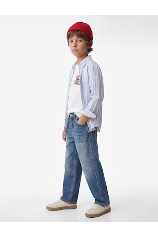 Koton Pamuklu Cepli Rahat Kesim Denim Pantolon Orta İndigo 7wkb40011td