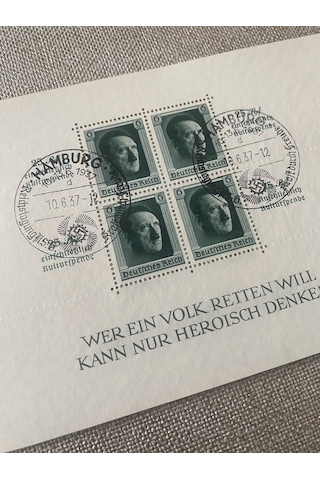 Adolf Hitler 48 Doğum Günü Damgalı Pul Bloğu 009