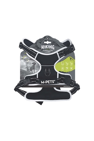 M-pets Hıkıng Reflektörlü Soft Sırt Tasması Black Xl