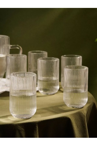 Sl Home Çeşitli Cam Bardaklar 6 Parça 400 Ml "modern" Set 246376571 Beyaz